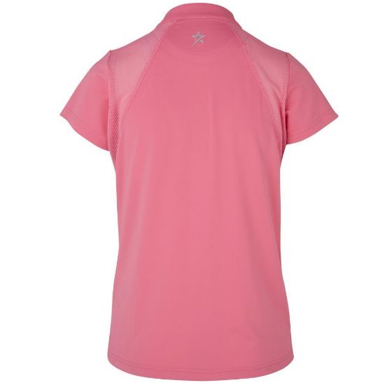 Picture of Swing Out Sister Simone Cap Sleeve Golf Polo Shirt - Pink Glo