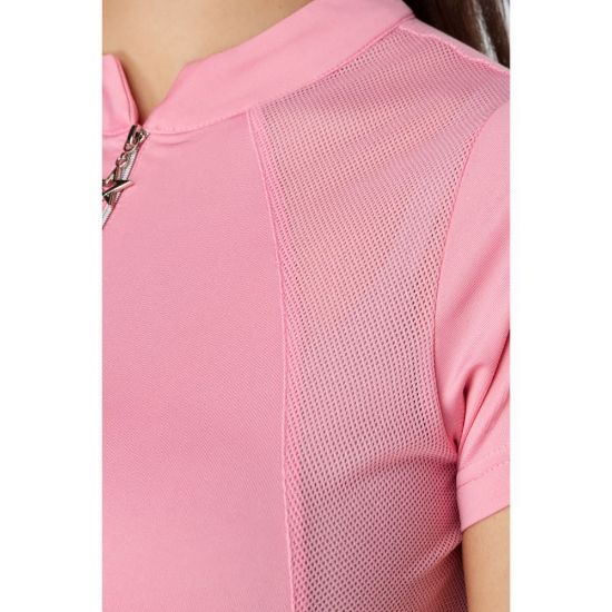 Picture of Swing Out Sister Simone Cap Sleeve Golf Polo Shirt - Pink Glo