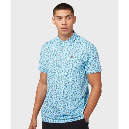 Picture of Original Penguin Men's Allover Lemonade Print Golf Polo Shirt