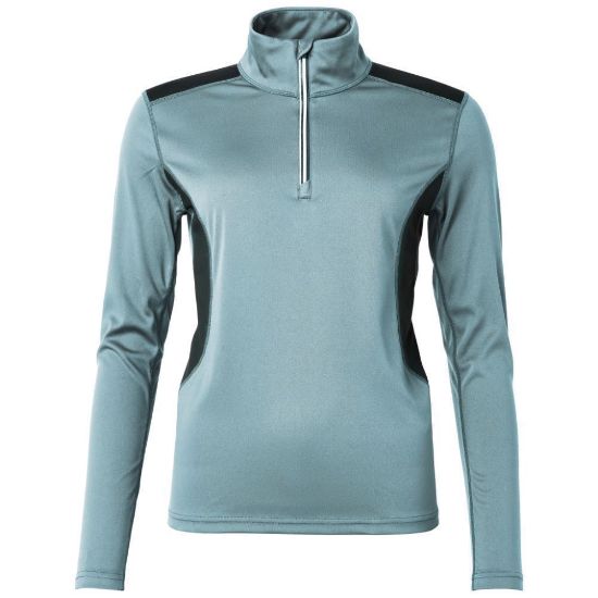 Picture of Abacus Ladies Tenby 1/4 Zip Golf Midlayer  - Forest