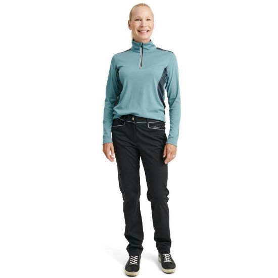 Picture of Abacus Ladies Tenby 1/4 Zip Golf Midlayer  - Forest