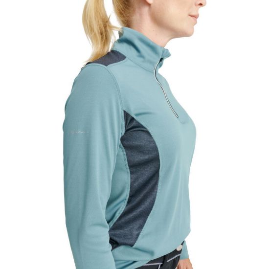 Picture of Abacus Ladies Tenby 1/4 Zip Golf Midlayer  - Forest