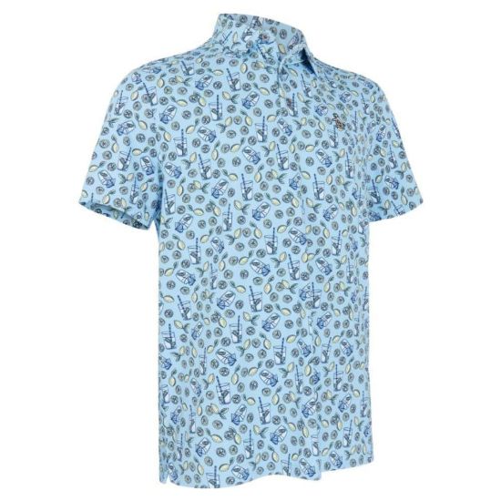 Picture of Original Penguin Men's Allover Lemonade Print Golf Polo Shirt